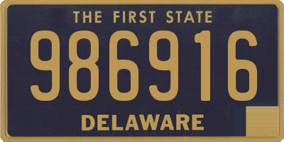 DE license plate 986916