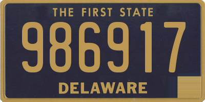 DE license plate 986917