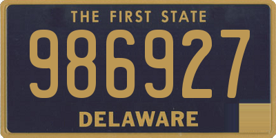 DE license plate 986927