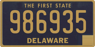 DE license plate 986935