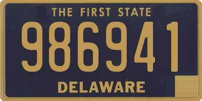 DE license plate 986941