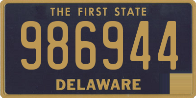 DE license plate 986944