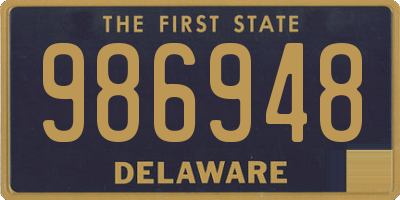 DE license plate 986948
