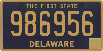 DE license plate 986956
