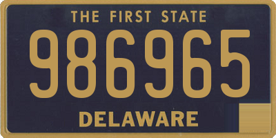 DE license plate 986965