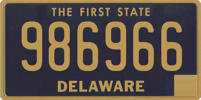 DE license plate 986966