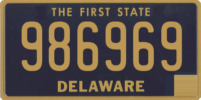 DE license plate 986969