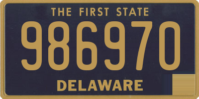 DE license plate 986970