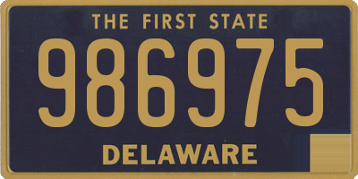 DE license plate 986975