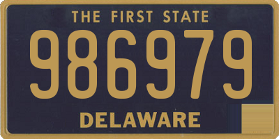 DE license plate 986979