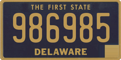 DE license plate 986985
