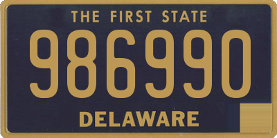 DE license plate 986990