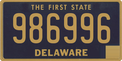 DE license plate 986996