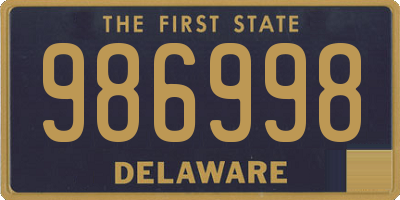 DE license plate 986998