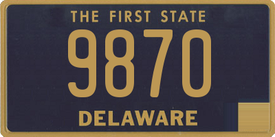 DE license plate 9870