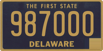 DE license plate 987000