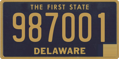 DE license plate 987001