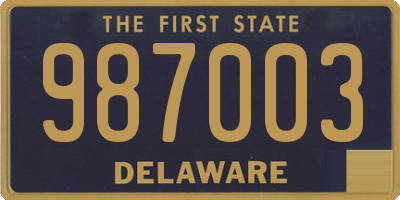 DE license plate 987003