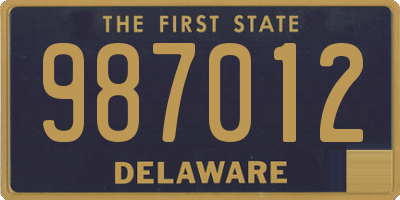 DE license plate 987012