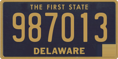 DE license plate 987013