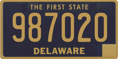 DE license plate 987020