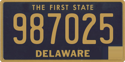 DE license plate 987025