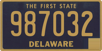 DE license plate 987032