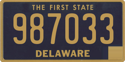 DE license plate 987033