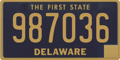 DE license plate 987036