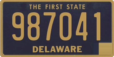 DE license plate 987041