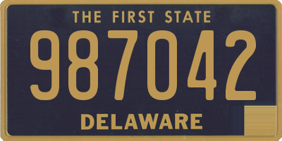 DE license plate 987042