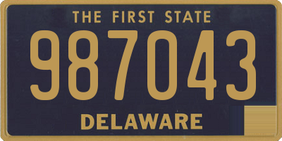 DE license plate 987043