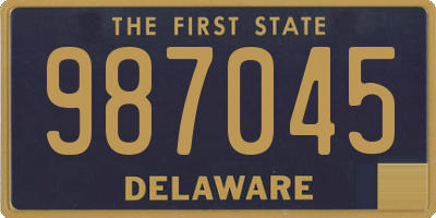 DE license plate 987045