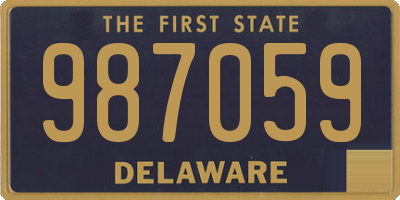 DE license plate 987059