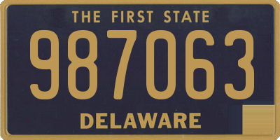 DE license plate 987063