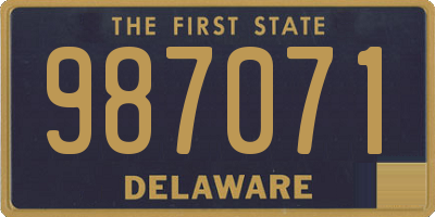 DE license plate 987071