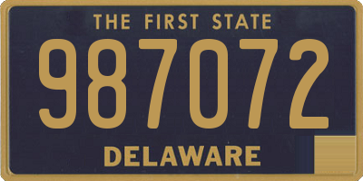 DE license plate 987072