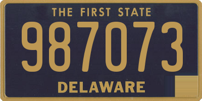 DE license plate 987073