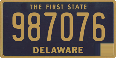 DE license plate 987076