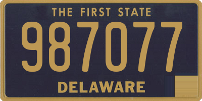 DE license plate 987077