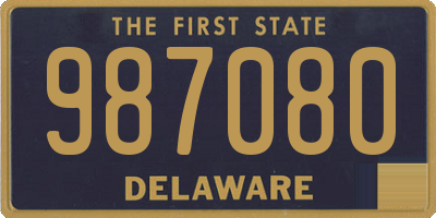 DE license plate 987080