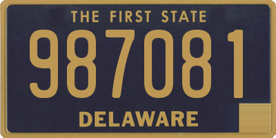 DE license plate 987081