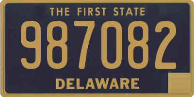 DE license plate 987082