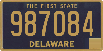 DE license plate 987084