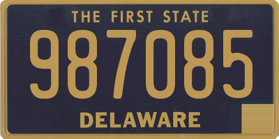 DE license plate 987085