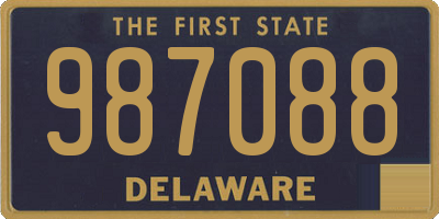 DE license plate 987088