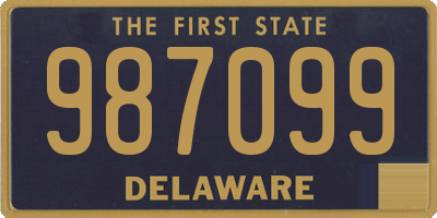 DE license plate 987099