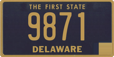 DE license plate 9871