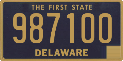 DE license plate 987100