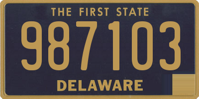 DE license plate 987103